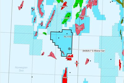 Equinor har funnet gass i Mistral Sør, i Halten-området, sør i Norskehavet. 