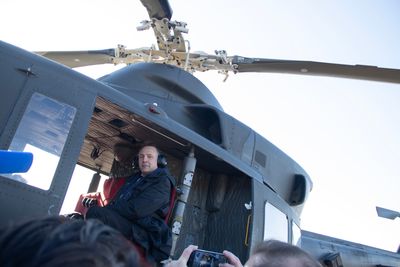 Forsvarsminister Tore O. Sandvik var på befaring på Rygge i forrige uke.