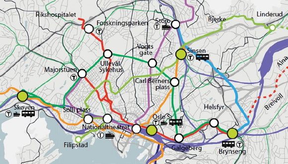 K1 Trikkekonseptet: I dette konseptet skal kollektivtrafikken få økt kapasitet uten bygging av nye tunneler.
