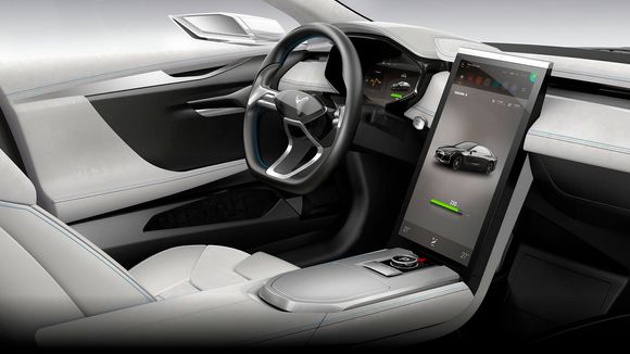Lite skiller interiøret i Youxia X og Tesla model S.