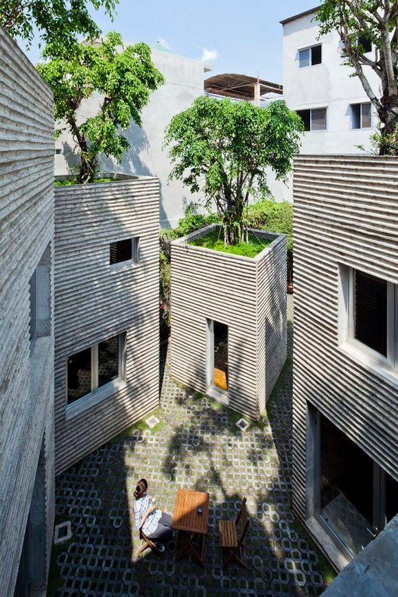 Våtere klimaVo Trong Nghia Architects ønsker å plante trær på takene av bolighus.