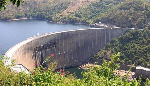 Kariba-dammen i Zimbabwe.