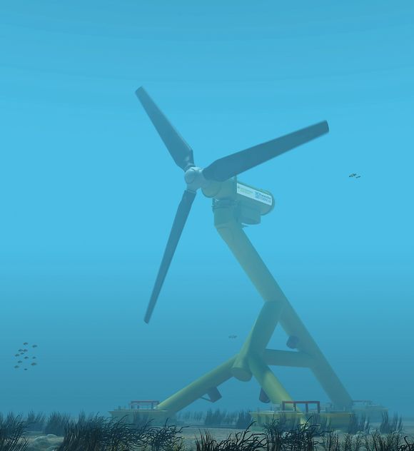 Tidevannsprosjektet Meygen omfatter i sin helhet hele 269 tidevannsturbiner. I første omgang skal fire turbiner levere elektrisitet til nettet i løpet av 2016.
