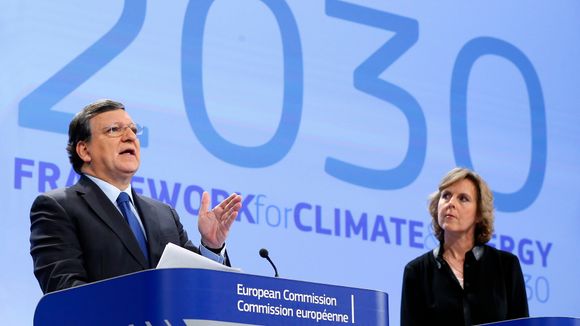 EU-kommisjonens president José Manuel Barroso og klimakommissær Connie Hedegaard presenterte onsdag sitt nye forslag til klimamål for 2030 på en pressekonferanse i Brussel.