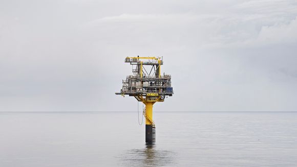 Maersk Oil har flere slike enkle, ubemannede plattformer på dansk sokkel. Her Tyra Sørøst-plattformen i Nordsjøen.