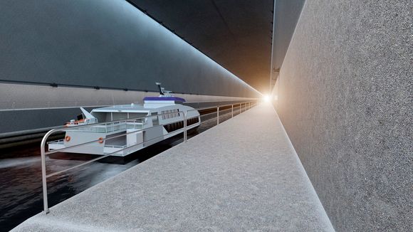 Hurtiggående katamaraner har ofte problemer ved Stad, men vil ikke behøve å innstille når tunnelen står klar.