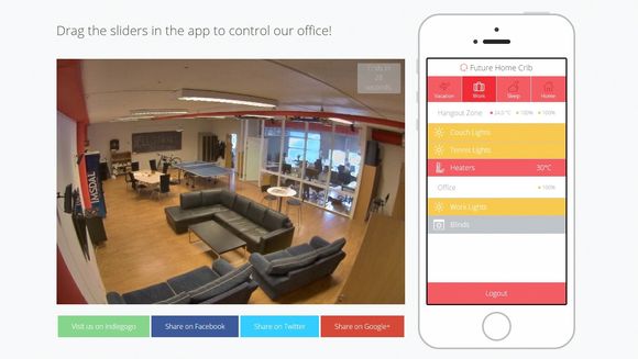 En live multimededemo gir deg muligheten til å simulere mobilappen med kontoret til utviklerne som testarena.