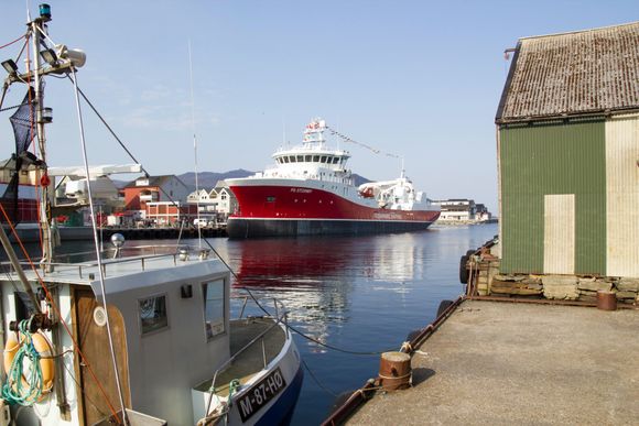 Utstyr: Havyard har en egen divisjon som utvikler utstyr og systemer for  hånbdtering av fisk om bord i fartøy. Her ligger Stormy klar til dåp i april.