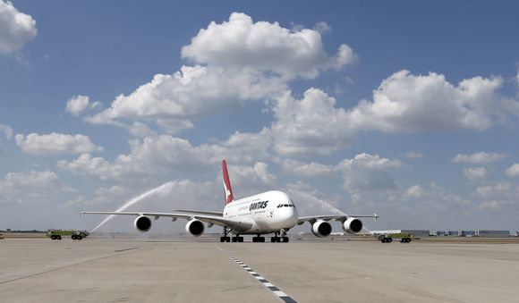 For tre år siden åpnet Qantas direkterute mellom Sydney og Dallas med A380-800. Dette er 7.454 nautiske mil/13.804 kilometer. <i>Foto:  Brandon Wade</i>