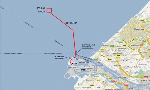 CO2 fra en av enhetene på Maasvlakte skal transporteres 25 kilometer ut i Nordsjøen og lagres i et nedstengt gassfelt.