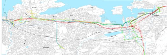 Ny vei: Slik blir den nye Vestkorridoren ut av Oslo dersom Statens vegvesen får det som de vil.
