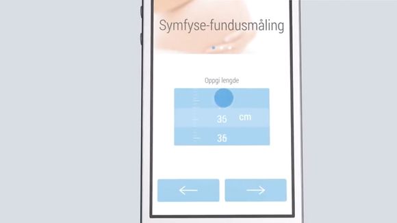 Med symfyse-fundus-appen kan den gravide registrere egne målinger av magen. Slik kan man identifisere fostere med vekstavvik.