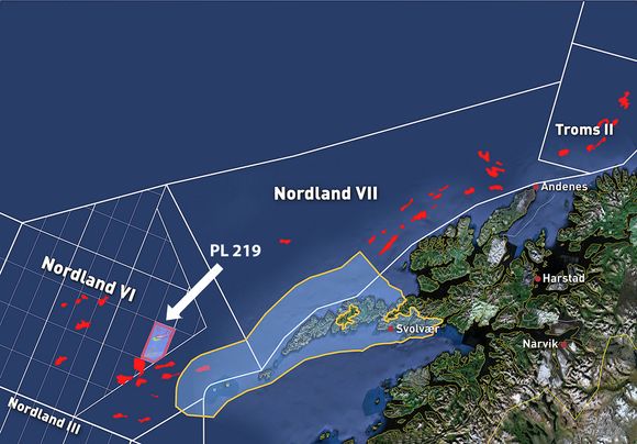 Stridsområdene Nordland VI, VII og Troms II.