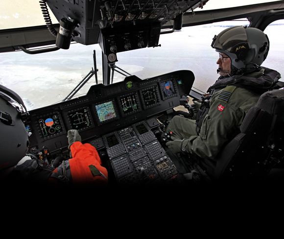 Dansk sar: Major Ole Andersen er nestkommanderende i den danske redningstjenesten og fartøysjef i AW101-helikopteret med TU om bord.