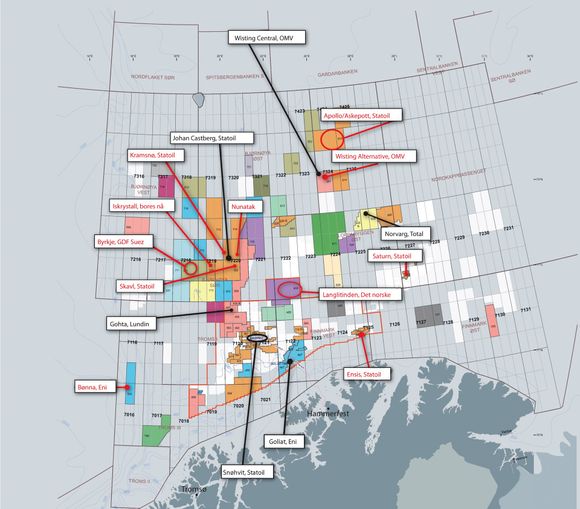 Nordover: Det nordligste funnet i Barentshavet, Wisting Central, gir forhåpninger for de kommende brønnene i Hoop-området. I tillegg skal det bores mer rundt Johan Castberg.