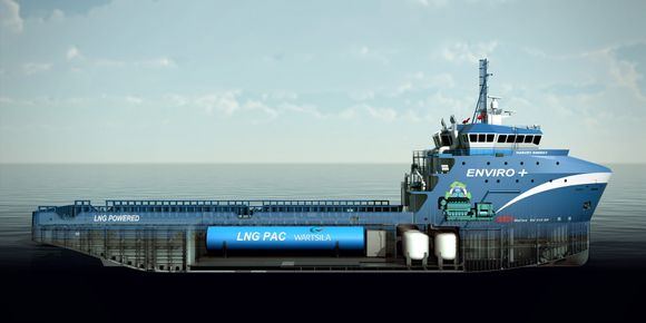 Mexicogulfen: Harvey Gulf Marine var først ute i USA med å bestille LNG-drevne forsyningsskip.