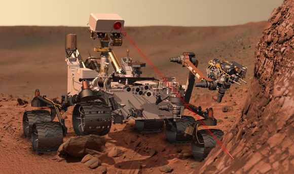 LITT NORSK: Roboten Curiosity har med seg en liten bit av Norge på turen til Mars.