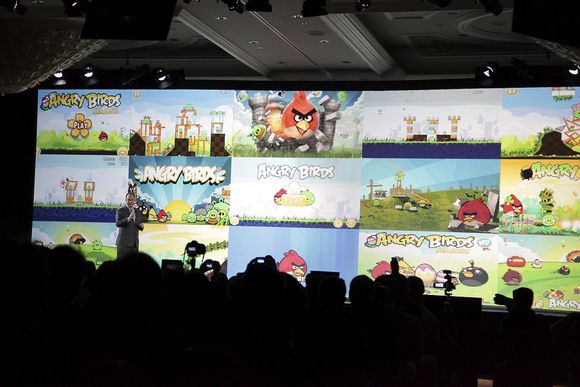 ANGRY TV: Angry Birds kommer til din Samsung-tv i år. Så sant tv-en din ikke er eldre enn 2009-modell. FOTO: Stein Jarle Olsen