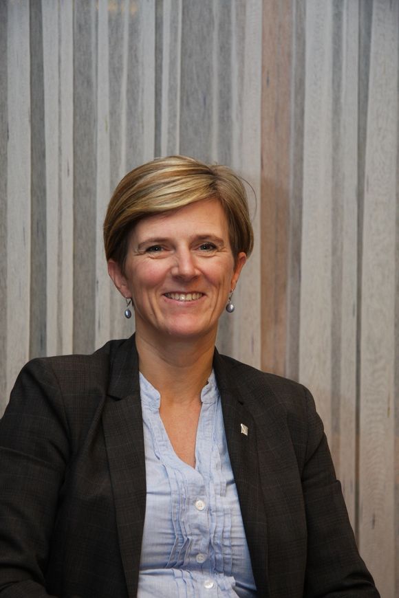 Innflytelse PÅ RETT PLASS: Kjersti Kleven er styreleder i Kleven Maritime. Hun blander seg ikke inn i den daglige driften, og har kontor i Ulsteinvik sentrum.