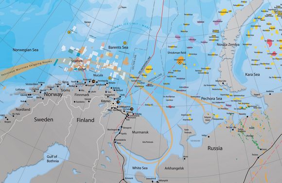 SKEPTISK: Oljedirektøren tror ikke man vil finne så store prospekter som vist på dette kartet. &amp;ndash;Disse beregningene er laget ut fra gammel seismikk. Det er nok mer kompleksitet i geologien, sier hun. <i>Kart: Sherpa Konsult</i>