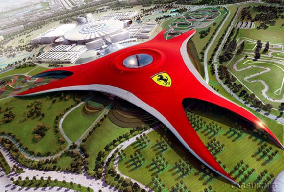 Verdensrekord Ferrari-logoen på taket blir verdens største.