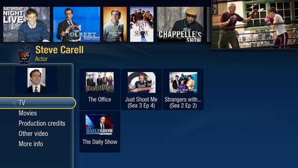 TiVo-boksene gir deg mulighet til å søke etter innhold baserte på en rekke parametre, for eksempel skuespiller.