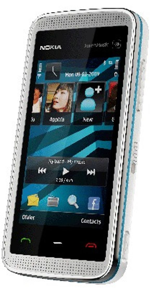 Budsjettversjon TASTELØS: Nokia 5530 ExpressMusic har ingen fysiske taster.