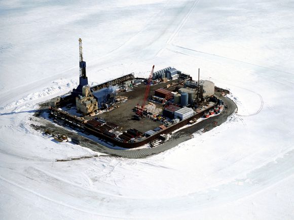 Kunstig øy Øy: BP har bygget en kunstig øy for å beskytte Northstar-installasjonen.
