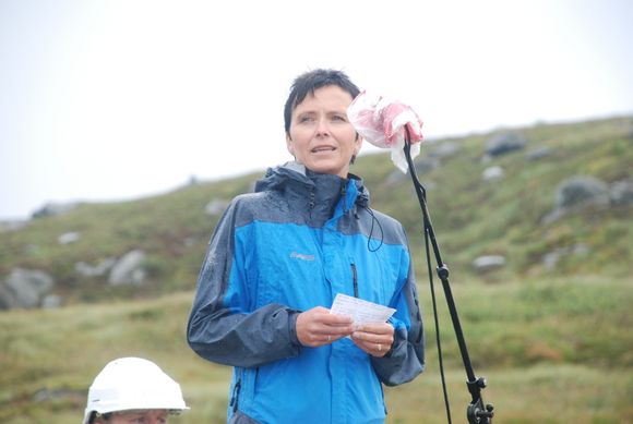 Første spadetak ØNSKER VIND: - Det er viktig med flere vindparker på land for også å mestre vind til havs, sier Heidi Grande Røys.