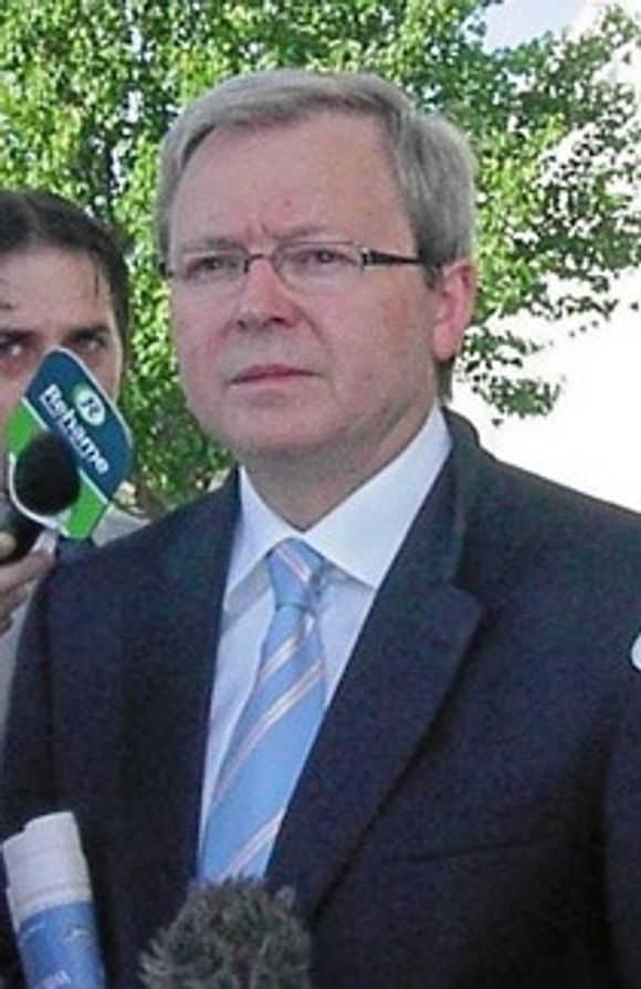 Historisk Australias statsminister Kevin Rudd.