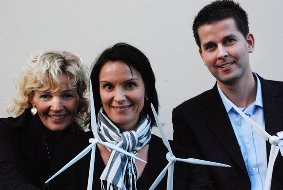 Oljebasen CCBs vindkraftteam (f.v.): Irene Lillehammer, Michelle Williams Hovda og Leif Petter Jørgensen.