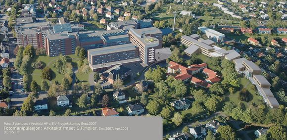Hovedbygningen til Sykehuset i Vestfold i Tønsberg er det første demonstrasjonsprosjektet i BA2015, og vil senere gå inn i databasen i det nye Prosjekt Norge. Målet er lavere investeringskostnader enn tilsvarende prosjekter ved å bedre kvaliteten på planlegging og gjennomføring.