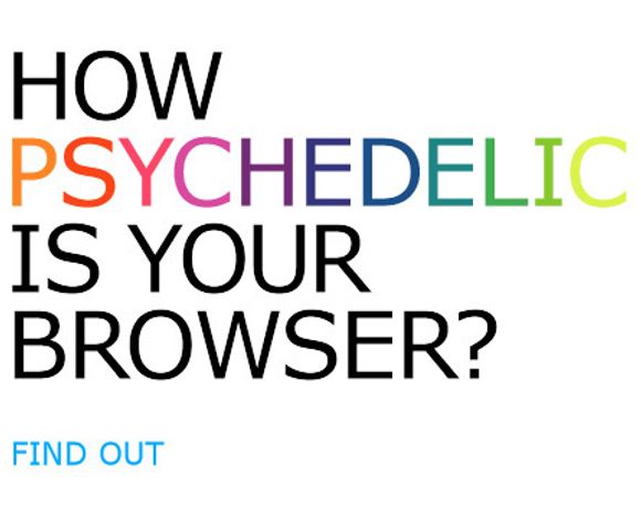 Slik starter Microsofts Psychedelic Browsing-test.