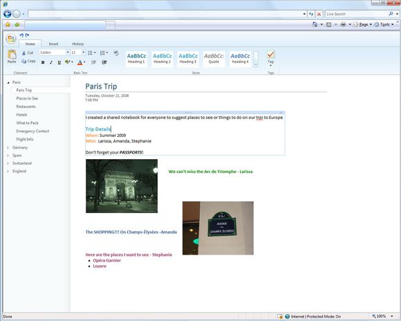 Redigering i Microsoft Office Web OneNote
