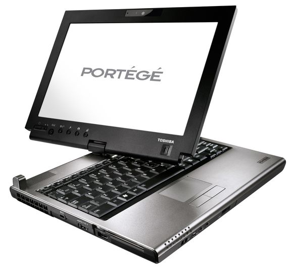 Portégé M750 er en tavle-pc, og skjermen kan snus rundt.