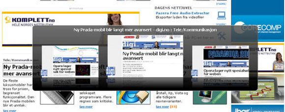 Firefox 3.1 beta 1: Forhåndsvisning av faner.