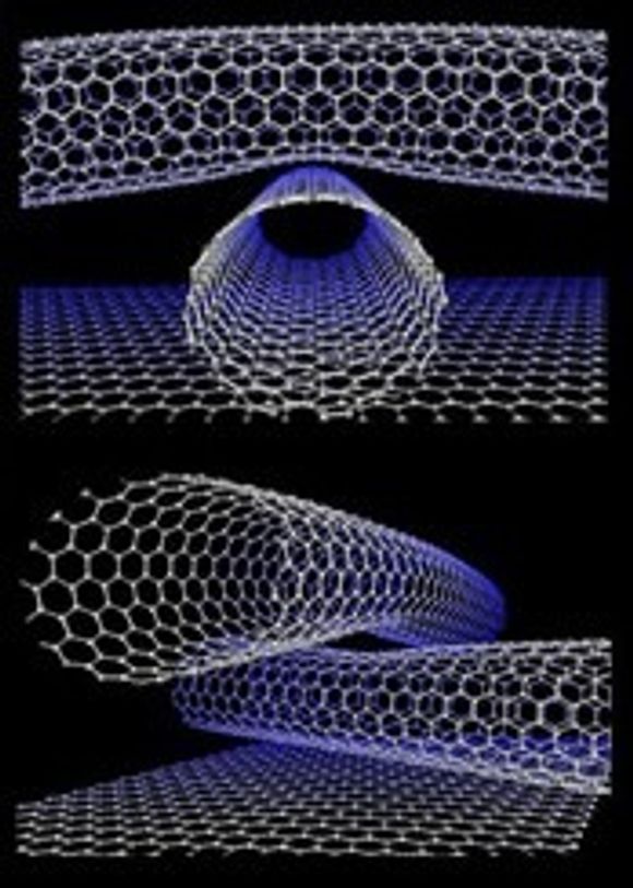 Karbonnanorør (bilde: IBM)