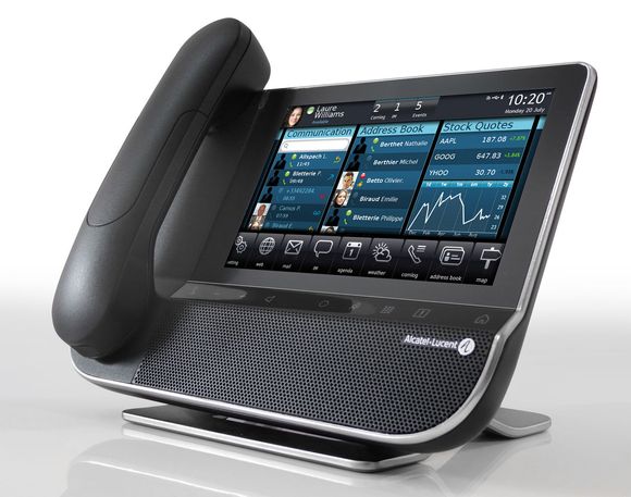 Med en skjerm som en iPhone, og muligheten for sammensatte tjenester, håper Alcatel-Lucent å trekke utviklere til sin nye serie fsttelefoner.