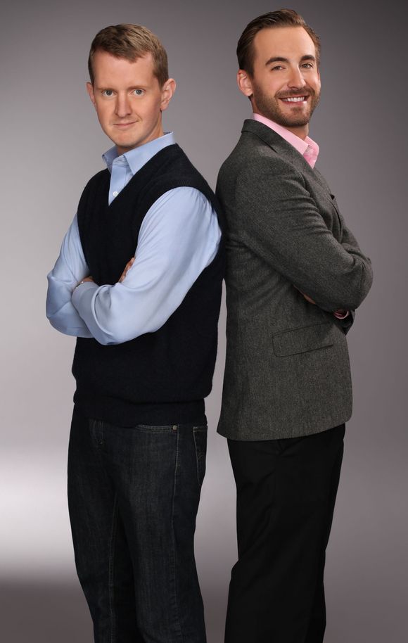 Ken Jennings og Brad Rutter har tidligere vunnet henholdsvis 2,5 millioner dollar og 3,3 millioner dollar i Jeopardy. De skal forsvare seg 14. februar mot IBMs programvaresystem Watson, i den største duellen mellom menneske og maskin siden sjakkturneringen mellom Garry Kasparov og IBM Deep Blue i 1997. <i>Bilde: IBM</i>