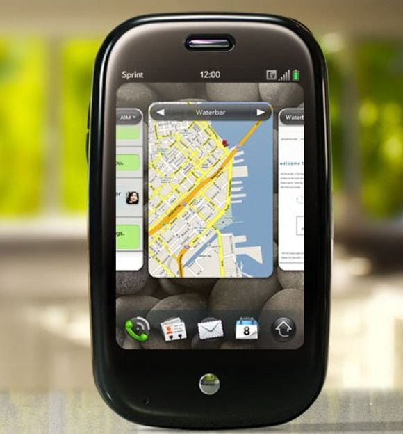 Palm Pre viser flere applikasjoner side ved side