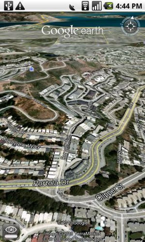 Veinavn vises nå i Google Earth for mobiler. <i>Bilde: Google</i>