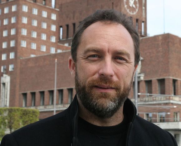 Jimmy Wales under hans besøk i Oslo i 2008. <i>Bilde: Marius Jørgenrud</i>