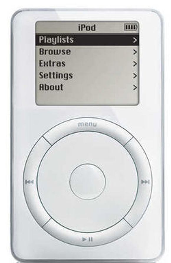 Den første utgaven av Apples iPod.