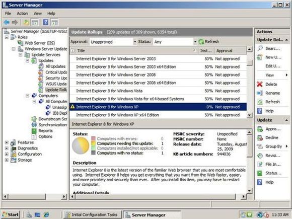 Utrulling av Internet Explorer 8 fra WSUS.