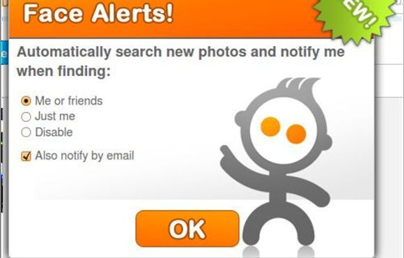 Face Alerts varsler brukeren når applikasjonen oppdager at brukeren eller Facebook-vennene er funnet på bilder som nylig har blitt lastet opp i Facebook. <i>Bilde: Face.com</i>
