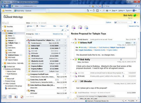 Outlook Web App, webmail-grensesnittet til Microsoft Exchange 2010
