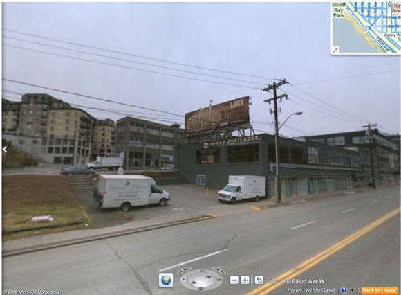 Bing Maps gatebilde fra Seattle uten Streetside Photos <i>Bilde: Bing Maps</i>