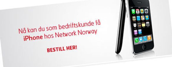 Network Norway reklamerer når for salg av iPhone på egne nettsider.