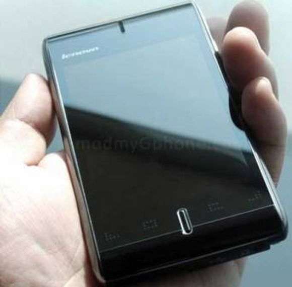 Lenovos nye mobiltelefon må sies å være svært inspirert av Apple Iphone. (Foto: modmyGphone)
