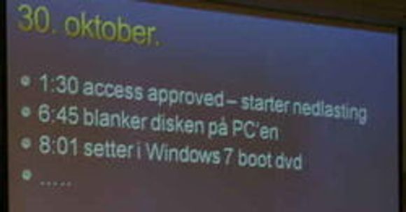 Rune Zakariassen klarte bare så vidt å få Windows 7 i tide til presentassjonen.